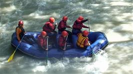 Rafting in the River Simme near Enge im Simmental, 26.2 miles into the ride
